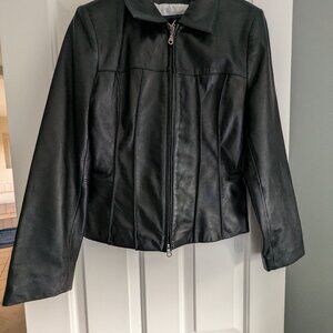 Maxima From Wilson's Leather Women's Black Leather Jacket, Size 8 (M)